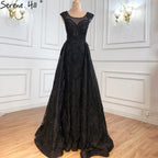 Pink Luxury With Overskirt Evening Dresses Gowns 2025 Lace Beaded Crystal Mermaid For Woman Party  LA71080