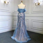 Rosa Meerjungfrau Elegante Sexy Off ShoulderEvening Kleider Kleider Luxus Perlen Weg Von Der Schulter Für Frau Party LA71653 