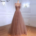 Vestidos de noche sexys rosas 2025, corte A, sin mangas, de tul para mujer, fiesta LA70920 