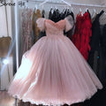 Rosa ärmelloses, schlichtes Abendkleid mit Herzausschnitt und Perlenbesatz, knöchellang, formelles Kleid, Design 2025 LA70702 
