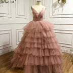 Rosa Tiered Einfache Brautkleider Kleider 2025 Hohe Qualität Backless Sexy Brautkleid HA2446 Nach Maß 