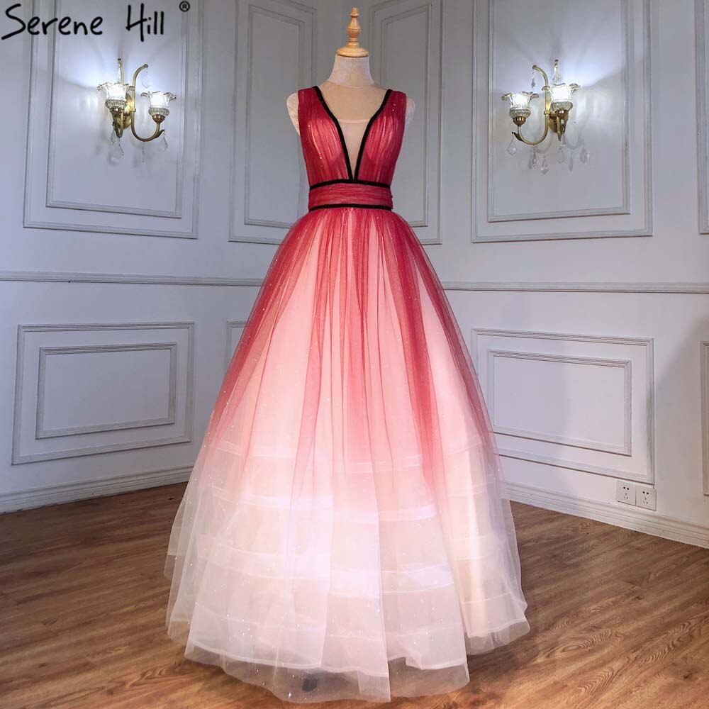 Red Simple Sexy Evening Dresses Ball Gowns 2025 Sleeveless Lace Up For Women Party LA71407