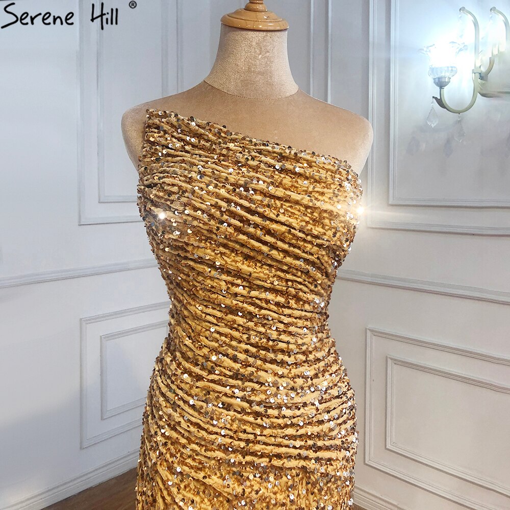 Sexy Meerjungfrau Silber Luxus Mit Abnehmbaren Ärmeln Split Elegante Abendkleider Für Frauen Party LA70954 