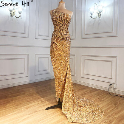 Sexy Meerjungfrau Silber Luxus Mit Abnehmbaren Ärmeln Split Elegante Abendkleider Für Frauen Party LA70954 
