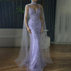 Vestido de noche de lujo con tirantes finos, estilo sirena, color caramelo y cuentas, para mujer, para fiesta 2025, LA72768 