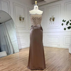 Velvet Mermaid Gown Elegant Beaded Design Arabic inspired Luxe Evening Dress for Women's Wedding Party 2025 LA72327