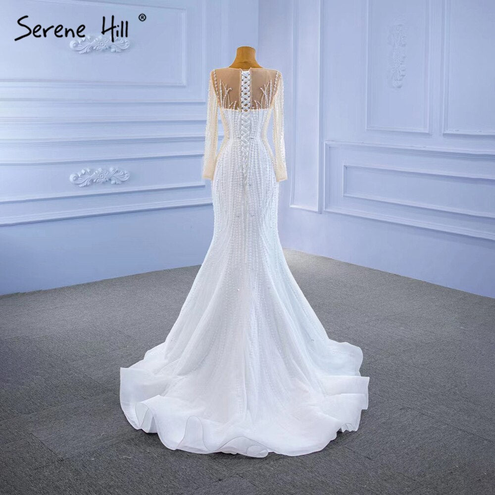 Weiß Abnehmbare Rock Hochzeit Kleider 2025 Meerjungfrau Elegante Luxus Braut Kleider HM67315 Nach Maß 