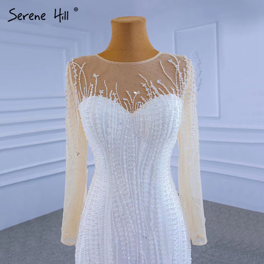 Weiß Abnehmbare Rock Hochzeit Kleider 2025 Meerjungfrau Elegante Luxus Braut Kleider HM67315 Nach Maß 