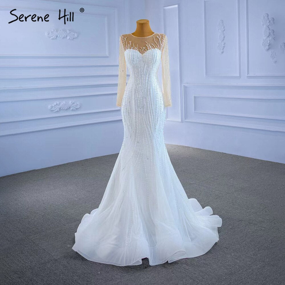 White Detachable Skirt Wedding Dresses 2025 Mermaid Elegant Luxury Bride Gowns HM67315 Custom Made