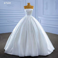 White High End Strapless Beaded Luxury Pearls Lace Up Bride Gowns Wedding Dress 2025 Custom Made HM67522