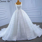 White Luxury Lace Up Wedding Dresses 2025 Beaded High-end Sexy Bride Gowns HM67377 Custom Made