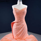 Vestido de novia elegante de sirena blanca, escote corazón, flores sexys, vestido de novia de alta gama 2025 HM67212 