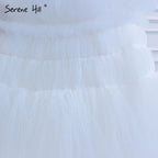 Weiß Prinzessin Rüschen Brautkleider 2025 Einfache Sexy High-end-Braut Kleider HM67308 Nach Maß 