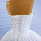 Weiß Sexy Liebsten Lace Up Luxus Perlen Perlen Braut Kleider Hochzeit Kleid 2025 High-End Nach Maß HM67472 