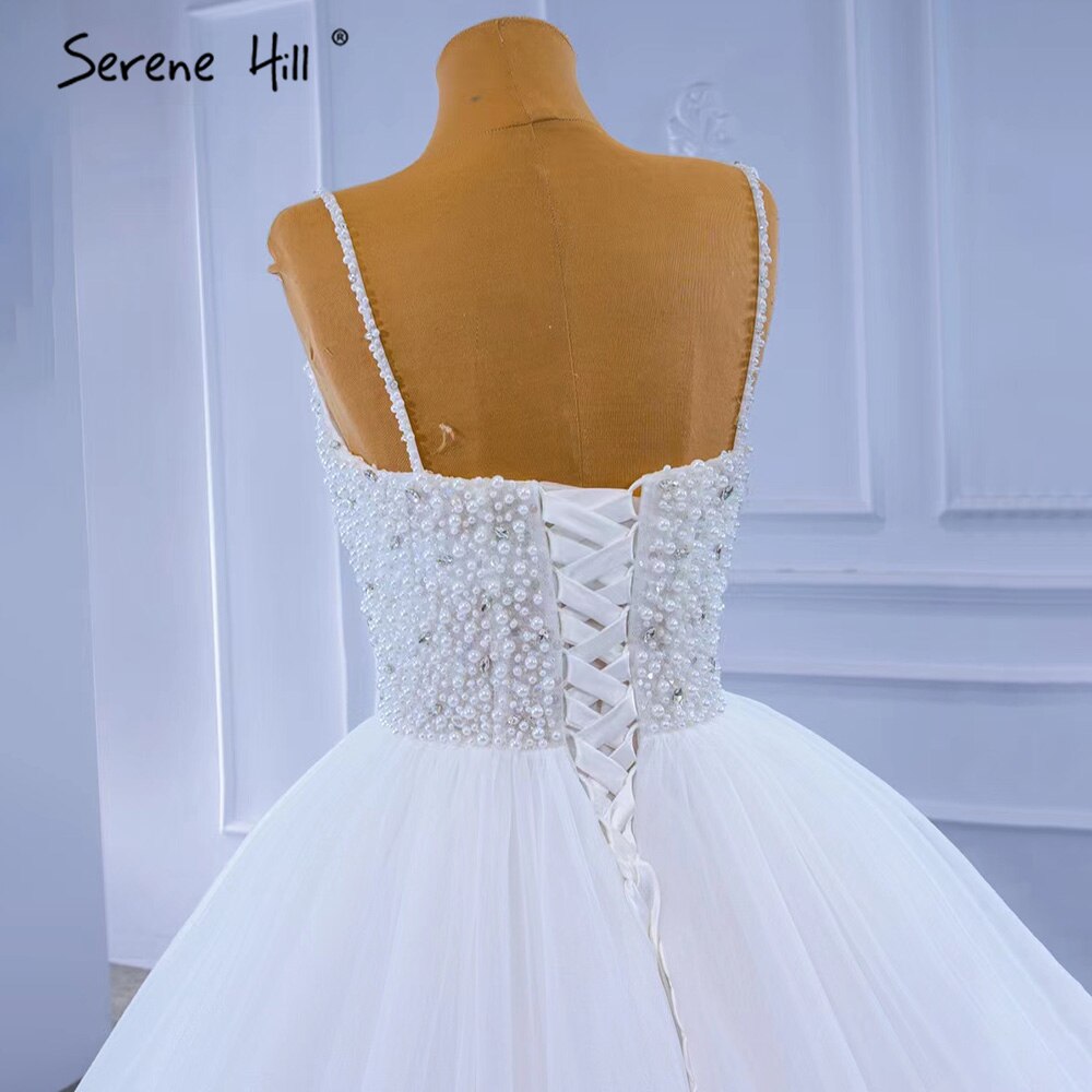 White Spaghetti Strap Wedding Dresses 2025 Simple Sexy High-end Bride Gowns HM67303 Custom Made