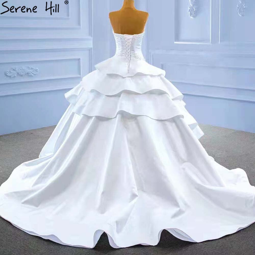 Weiß Schatz Sexy Brautkleider 2025 Perlen Perlen Lace Up Braut Kleider HM67317 Nach Maß 