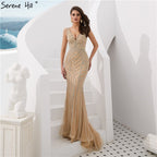 Zum Verkauf Keine Rückgabe Keine Rückerstattung Verkauf Weinrot Volldiamant Abendkleider Kleider 2025 Luxus Meerjungfrau Sexy Elegant Für Frauen Party LA6212 