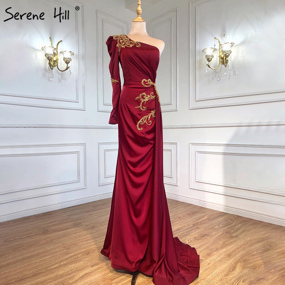 Weinrot Satin Überrock Abendkleider Kleider 2025 Meerjungfrau Elegant Sexy Für Frauen Party LA71322 