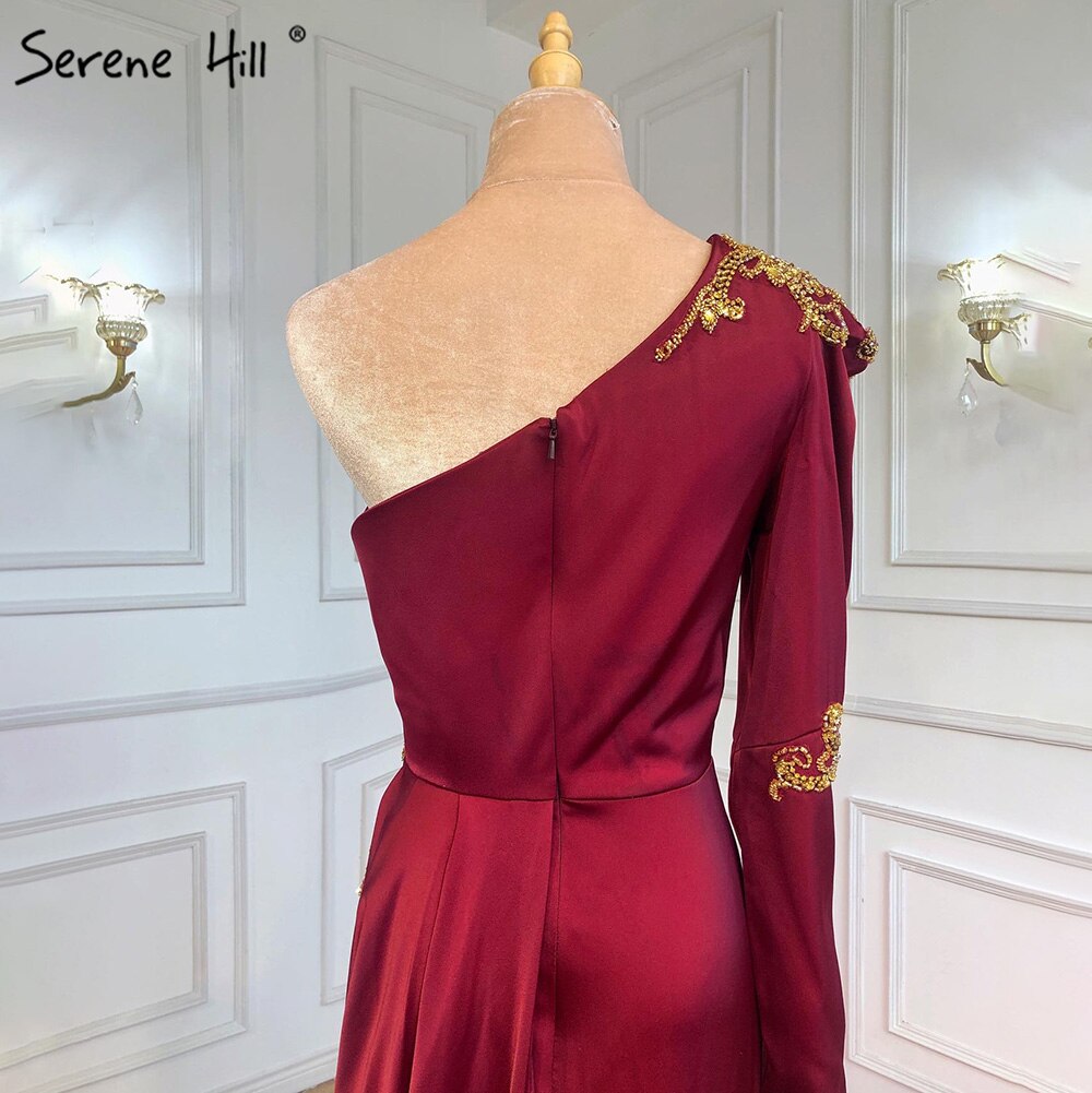 Weinrot Satin Überrock Abendkleider Kleider 2025 Meerjungfrau Elegant Sexy Für Frauen Party LA71322 