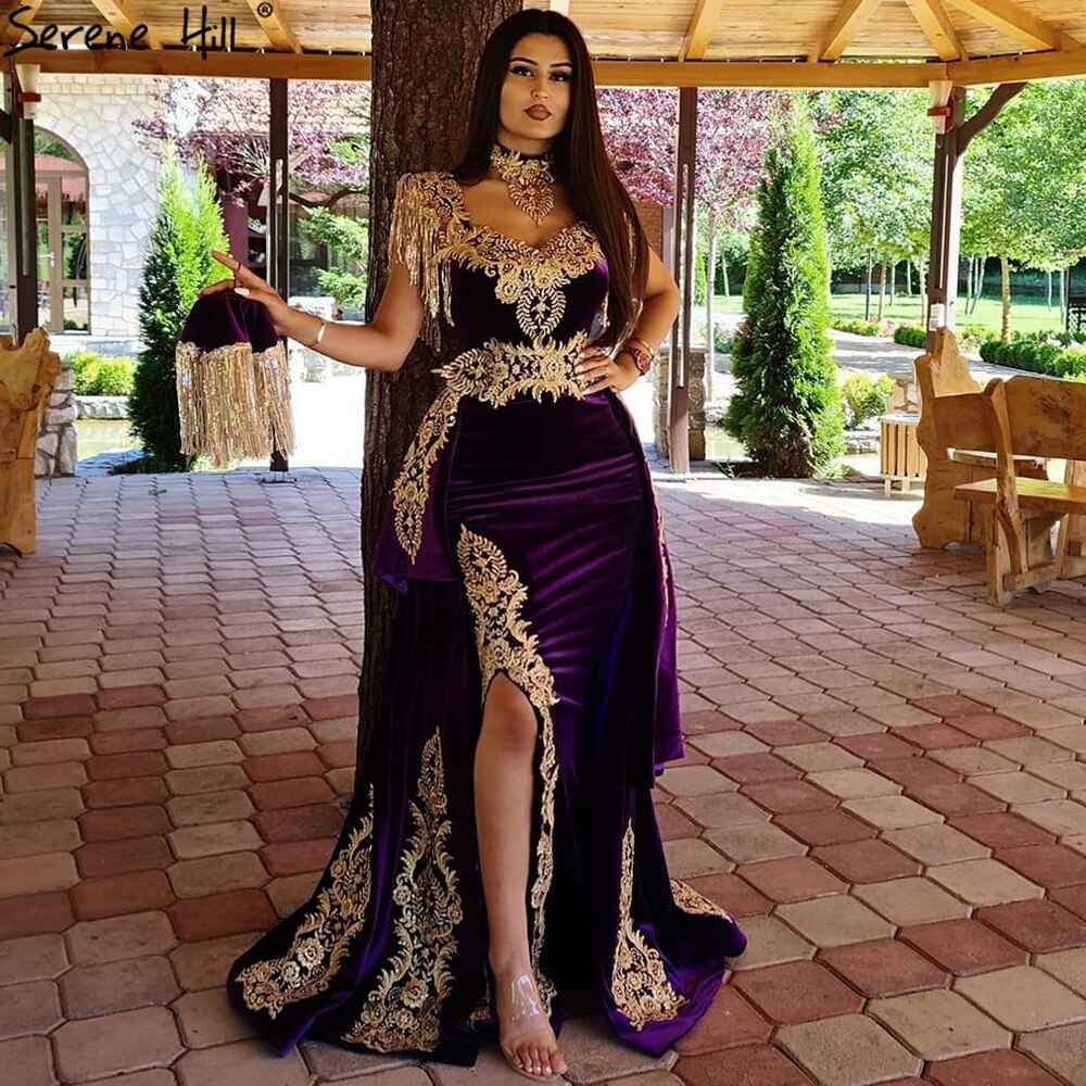 Vestido de noche de terciopelo rojo vino con cola desmontable, elegante, con borlas, sexy, para mujer, fiesta 2025 LA70789 
