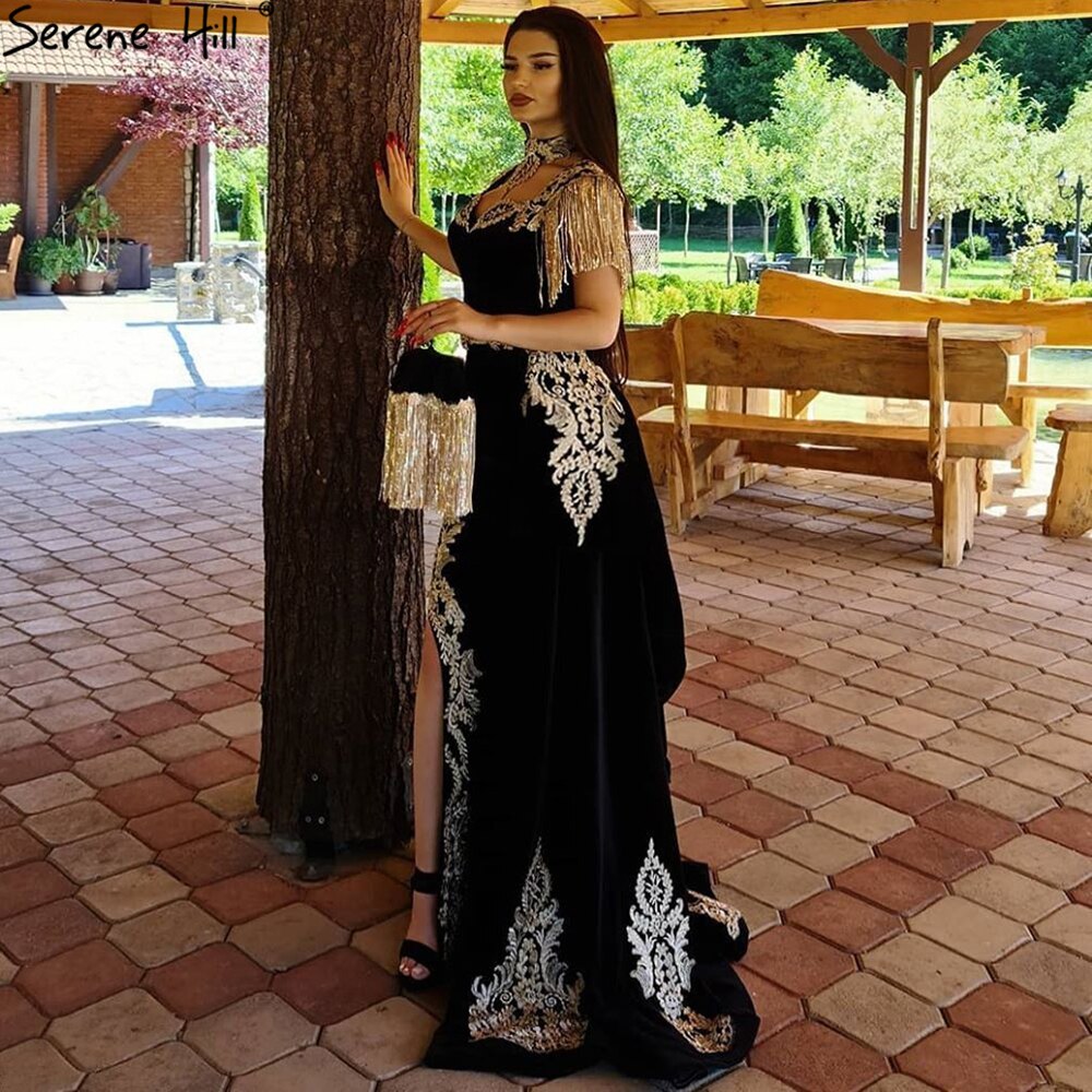 Vestido de noche de terciopelo rojo vino con cola desmontable, elegante, con borlas, sexy, para mujer, fiesta 2025 LA70789 