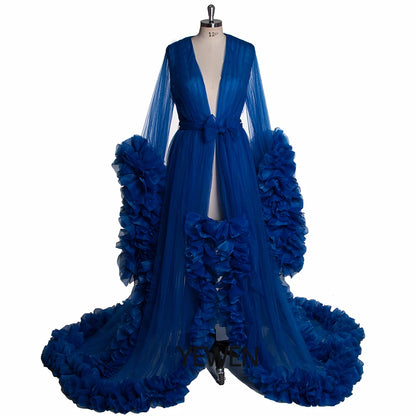 Sexy Umstandsfotografie Kleider Organza Rüschen Schwangerschaft Fotoshooting Kleid Lange Frauen Maxi Umstandskleid Vestidos Sunnderly 