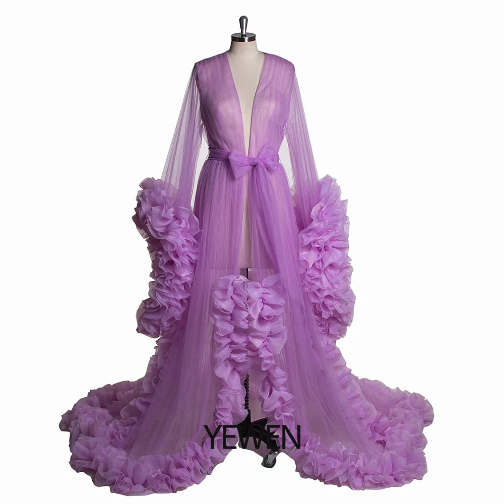 Sexy Umstandsfotografie Kleider Organza Rüschen Schwangerschaft Fotoshooting Kleid Lange Frauen Maxi Umstandskleid Vestidos Sunnderly 