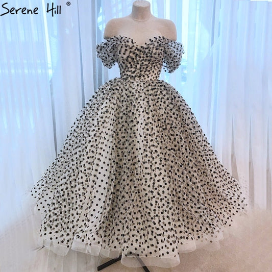 Sexy Midi Abendkleider 2025 Big Puffy Ballkleid Knöchellangen Abendkleid LA70568 