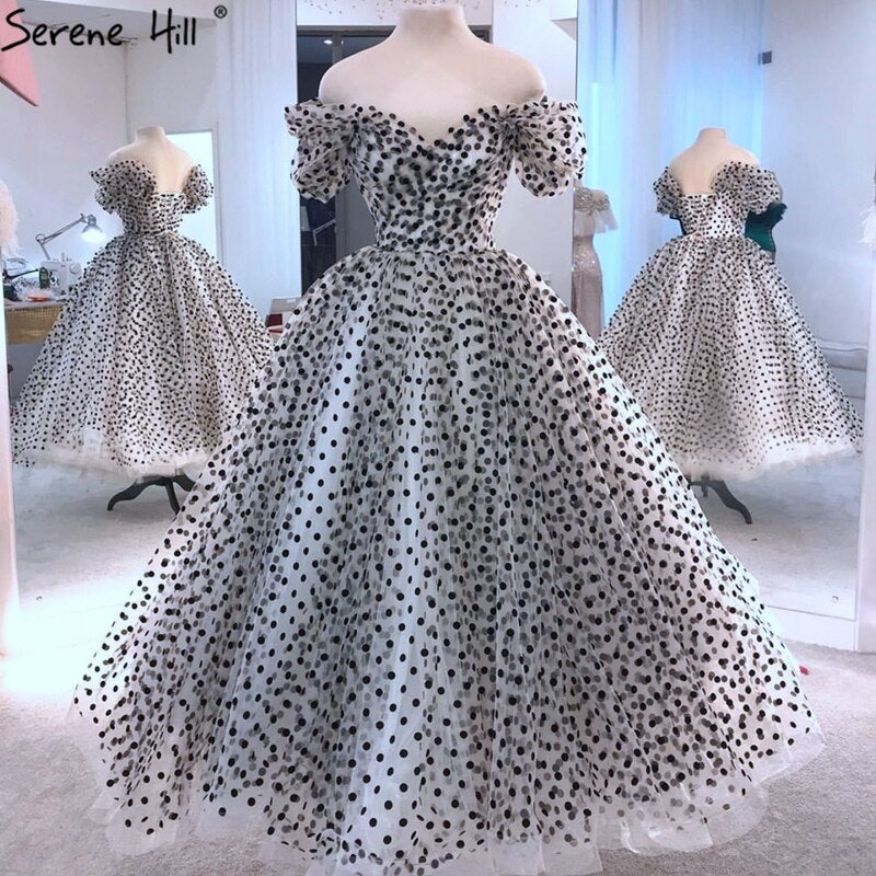Sexy Midi Abendkleider 2025 Big Puffy Ballkleid Knöchellangen Abendkleid LA70568 