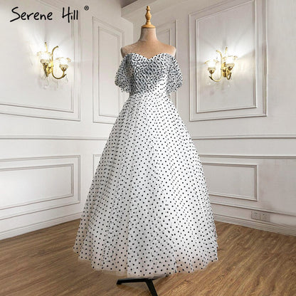 Sexy Midi Abendkleider 2025 Big Puffy Ballkleid Knöchellangen Abendkleid LA70568 
