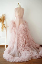 Puffy Tulle Robe Sheer for Maternity Photoshoot SY042