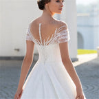 Shiny Off The Shoulder Wedding Dress For Bride 2022 Fashion Glitter Lace A-Line Bridal Gowns Floor Length Custom Made Gillter-payinti