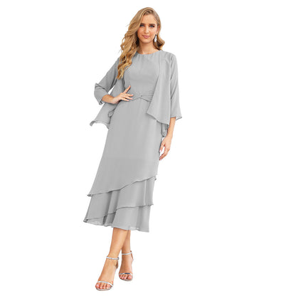 Sunnderly Chiffon Spring Mother of The Bride Dresses A-Line Plus Size for Women Formal Prom Gowns