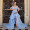 Ruffles Maternity Gowns for Photo Shoot or Baby Shower SY045