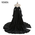 Soft Satin Long Shoulderless Pregnancy Woman Baby Shower Maternity Dresses Photoshoot Gown SY220701