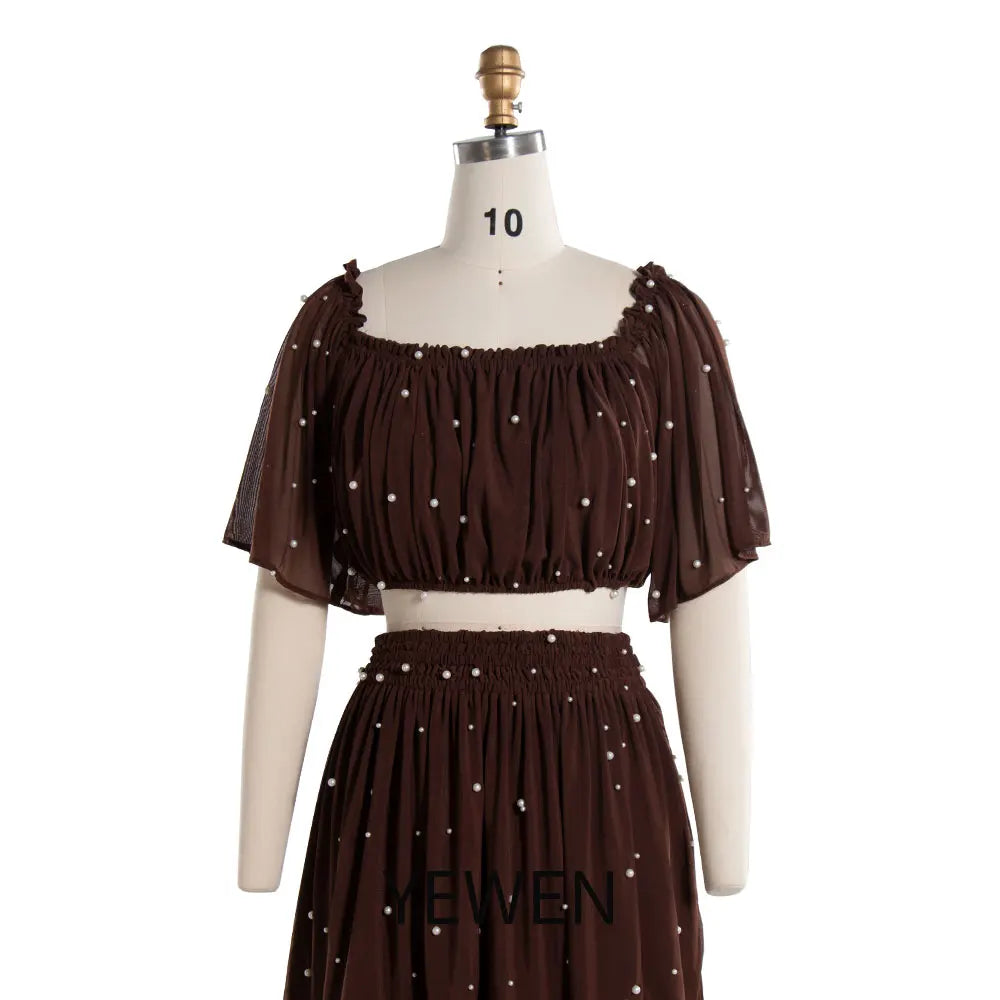Soft Stretchy Mesh 2 Piece Set Dress for Photo Shoot Woman Maxi Dress Photography Props SY240070