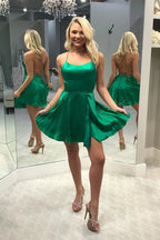 Spaghettiträger Criss Cross Homecoming-Kleid SYH71 