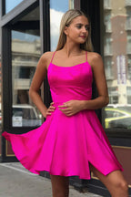 Spaghettiträger Criss Cross Homecoming-Kleid SYH71 