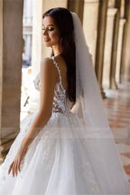 Square Neck Sexy Off Shoulder Sleeveless Fluffy Princess Style Mopping Wedding Dresses Sweetheart A-Line White Bridal Gowns 2023-payinti