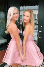 Homecoming-Kleider mit herzförmigem Ausschnitt und Taschen SYH76 