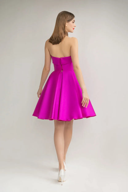 Strapless Satin Homecoming Dresses for Teens SYH101