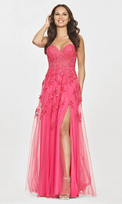 Strapless Sweetheart Long Lace Prom Dress SYP78