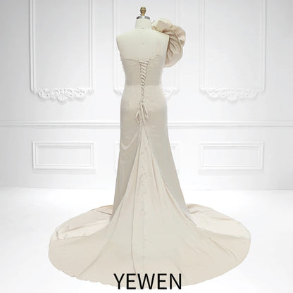 Stretchy Satin Mermaid Style Maternity Gown for Photo Shoot Pregnant Photoshoot Outfit YEWEN SY230734
