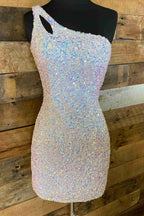 Atemberaubendes Pink Pailletten Homecoming Kleid SYH19