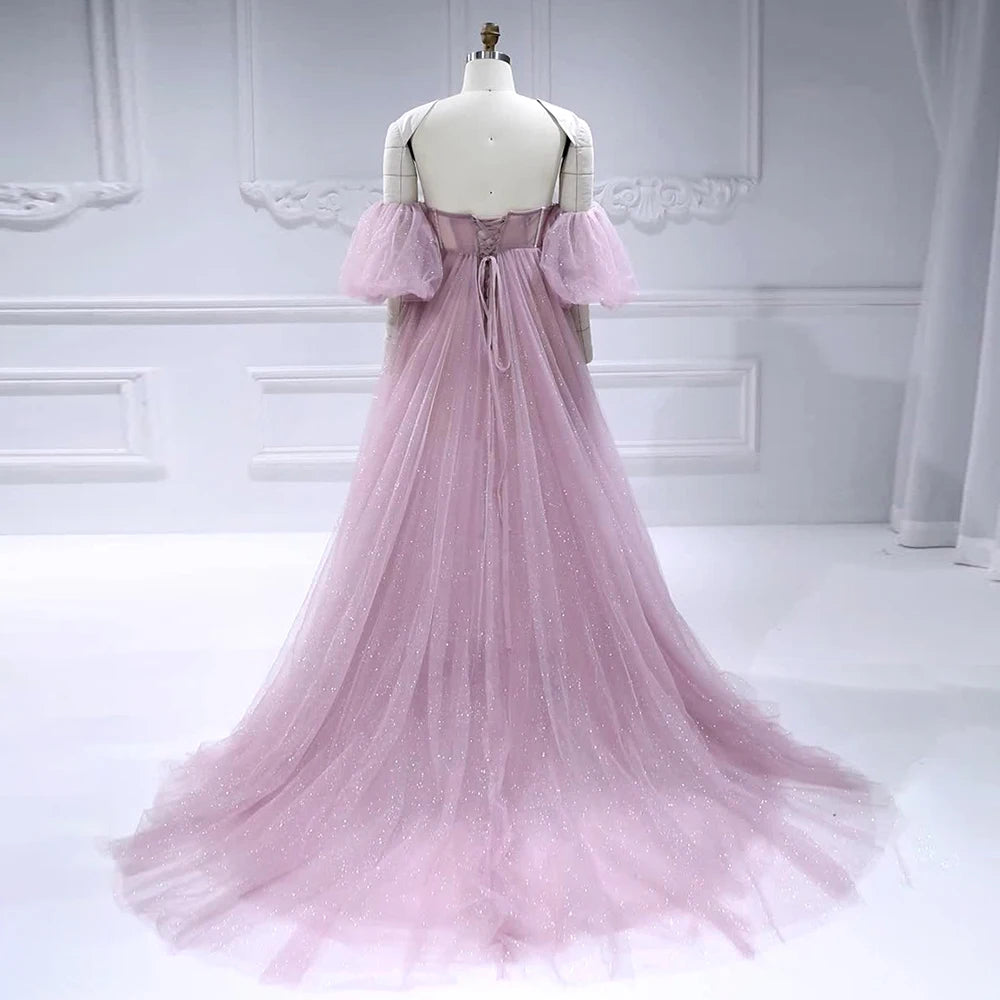 Sweetheart Neck Plus Size Maternity Gown for Photo Shoot Pink Baby Shower Dresses Pregnancy Shooting Dress Sunnderly SY17776-1