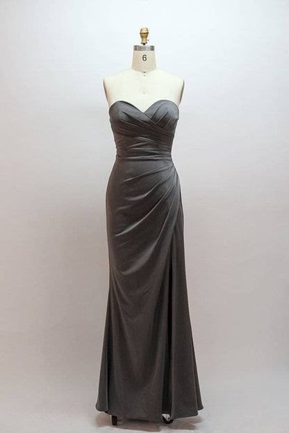 Sweetheart Pleated Red Bridesmaid Dress SCB67