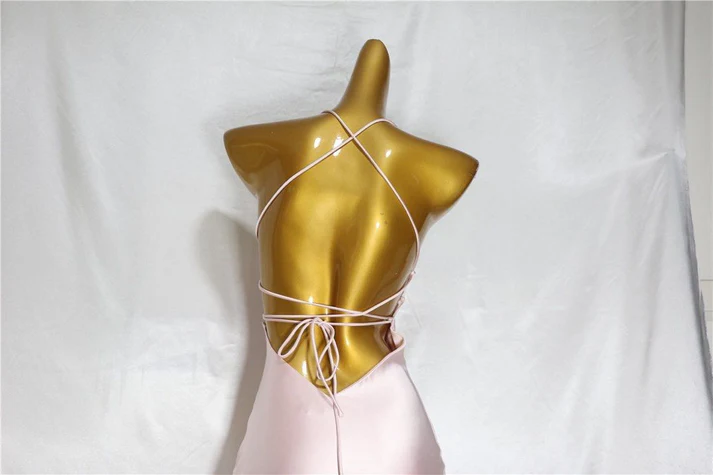 Rosa, figurbetontes, langes Ballkleid, Abendkleid Y8158