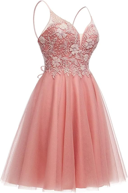 Glitzerndes Tüll-Heimkehrkleid für Teenager, Mini-Cocktailkleid, Y2411