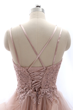 Spaghettiträger Spitze Tüll Homecoming Kleid Vintage Party Abendkleid Y2584