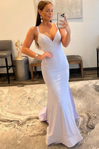 Mermaid Yellow Long Prom Dresses Backless Yellow Prom Dresses Formal Evening Dresses Y1562